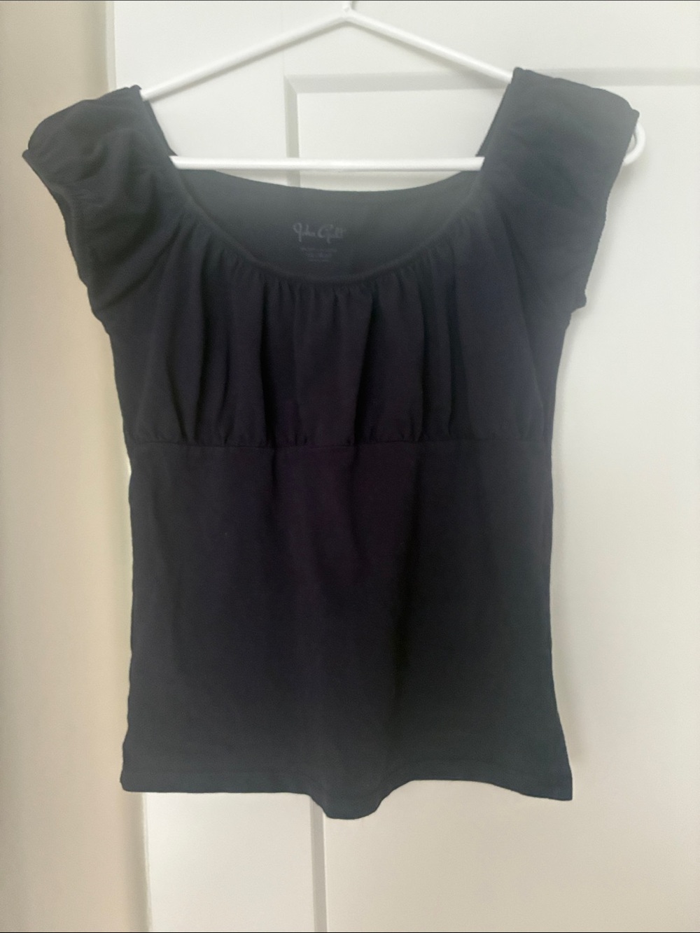 Brandy Melville Navy Short Sleeve Scoop Neck Top